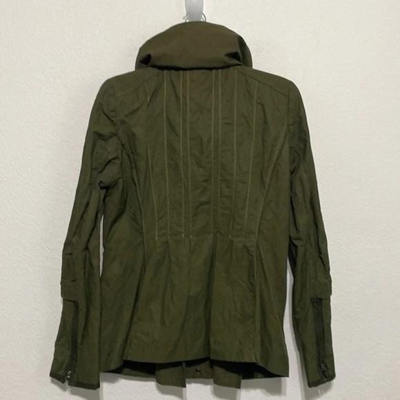 Elie Tahari Utility Army Green Gorpcore Hooded Grunge Streetwear Jacket Size M - Picture 9 of 11